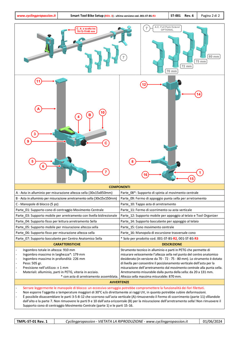 PARTS - Smart Tool Bike Setup