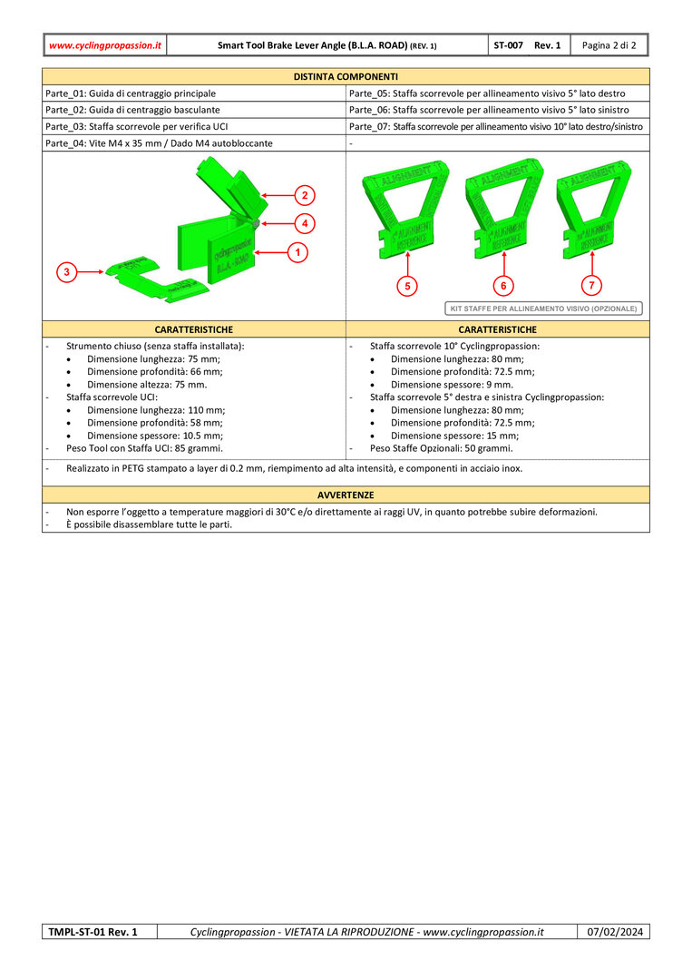 PARTS - Smart Tool Brake Lever Angle (B.L.A. ROAD)